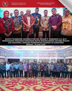 Bupati Humbahas Bersama BGN Tandatangani Nota Kesepahaman MBG