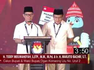 Paslon Nomor Urut 2 BERTAJI Unggul di Acara Debat Pilkada OKU 2024