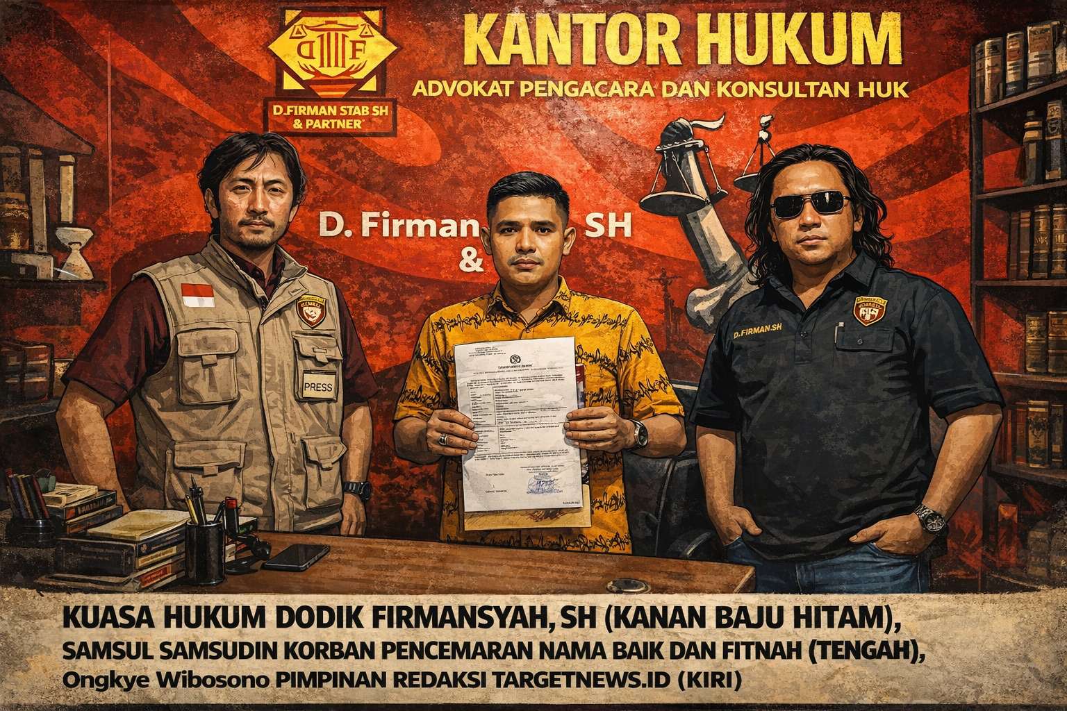 Foto: Sejumlah jurnalis Surabaya saat melaporkan dugaan penyebaran rekaman CCTV wartawan ke Polrestabes Surabaya.