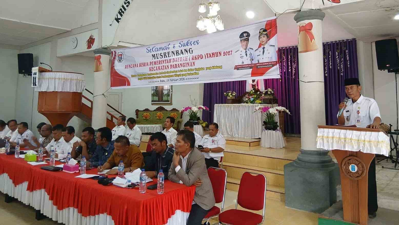 Pemerintah Kabupaten Humbang Hasundutan (Humbahas) resmi menggelar Musyawarah Perencanaan Pembangunan (Musrenbang) RKPD tahun 2027 di Kecamatan Paranginan, Rabu (18/02/2026). Bertempat di HKI Resort Paranginan
