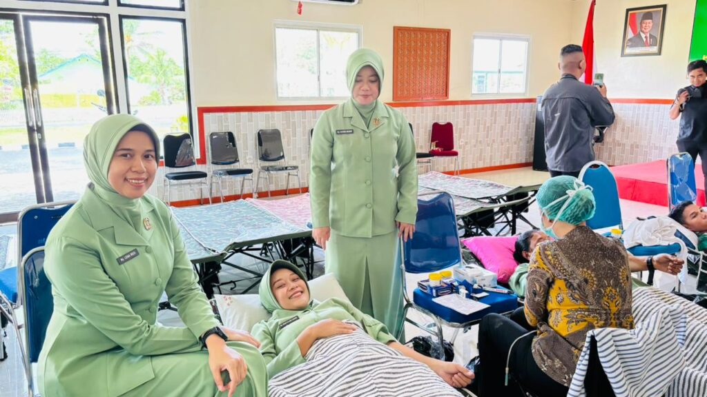 Sinergi Kemanusiaan: Persit Kodim 1710/Mimika Gelar Donor Darah Peringati HUT Ke-80 KCK