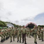 Wapang TNI Dampingi Menhan RI Tinjau Yonif TP 888, Perkuat Pertahanan Negara