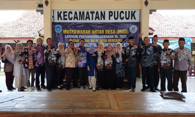 Foto: Muspika Perwakilan kades Sekecamatan Pucuk dan jajaran Pengurus Bumdesma
