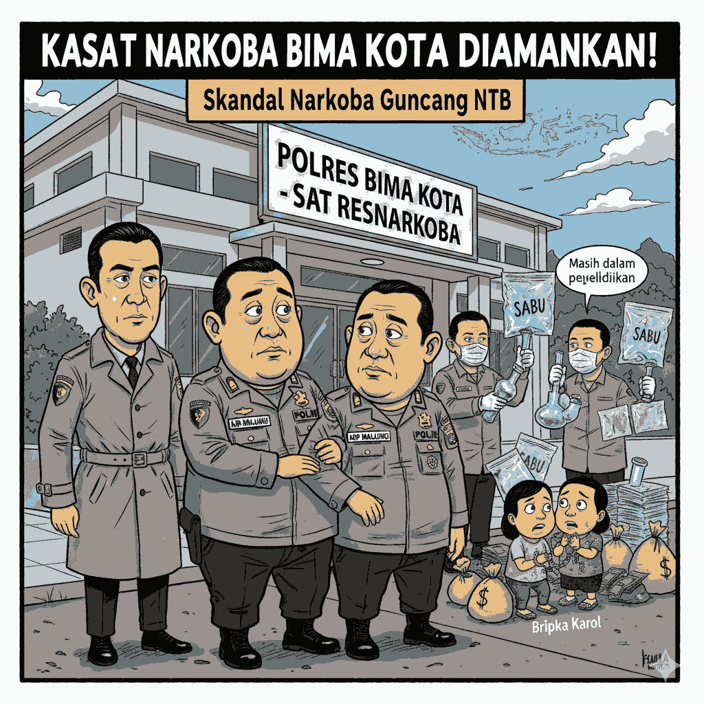 Kasat Narkoba Polres Bima Kota Diamankan Polda NTB terkait Pengembangan Kasus
