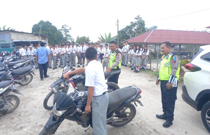 Ops Keselamatan Toba 2026: Polisi Tertibkan Knalpot Brong di Lingkungan Sekolah Yayasan Rumah Harapan