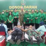 Semarak HUT ke-80 Persit, Korem 051/WKT Gelar Aksi Donor Darah untuk Kemanusiaan