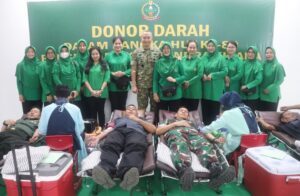 Semarak HUT ke-80 Persit, Korem 051/WKT Gelar Aksi Donor Darah untuk Kemanusiaan