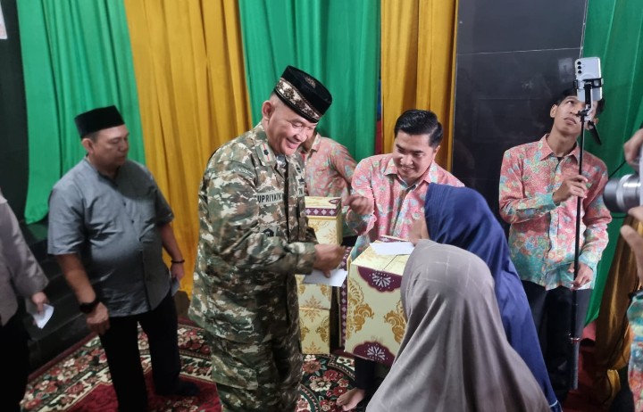 Koramil Matraman Gandeng Tiga Pilar Santuni Yatim Jelang Ramadhan