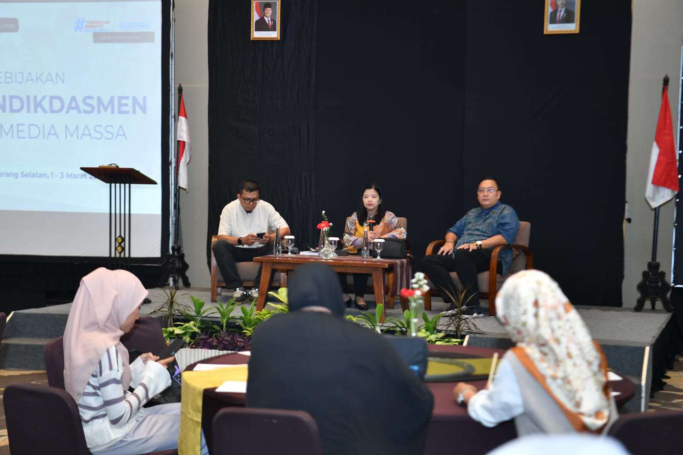 Foto: Kepala Puspresnas, Maria Veronica Irene, berbicara dalam forum tentang Beasiswa Talenta Indonesia dan pengembangan talenta nasional.