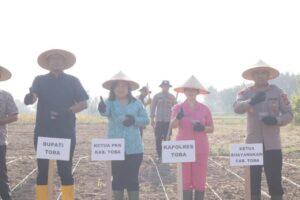 Kapolres Toba bersama Forkompinda Laksanakan Penanaman Jagung Serentak Kuartal I Tahun 2026