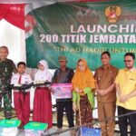 Launching Jembatan Gantung Manggala “Garuda” Perkuat Akses Warga Setu–Serang Baru