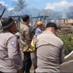 Kebakaran Desa Gedung Wani Bupati OKU Selatan Tinjau