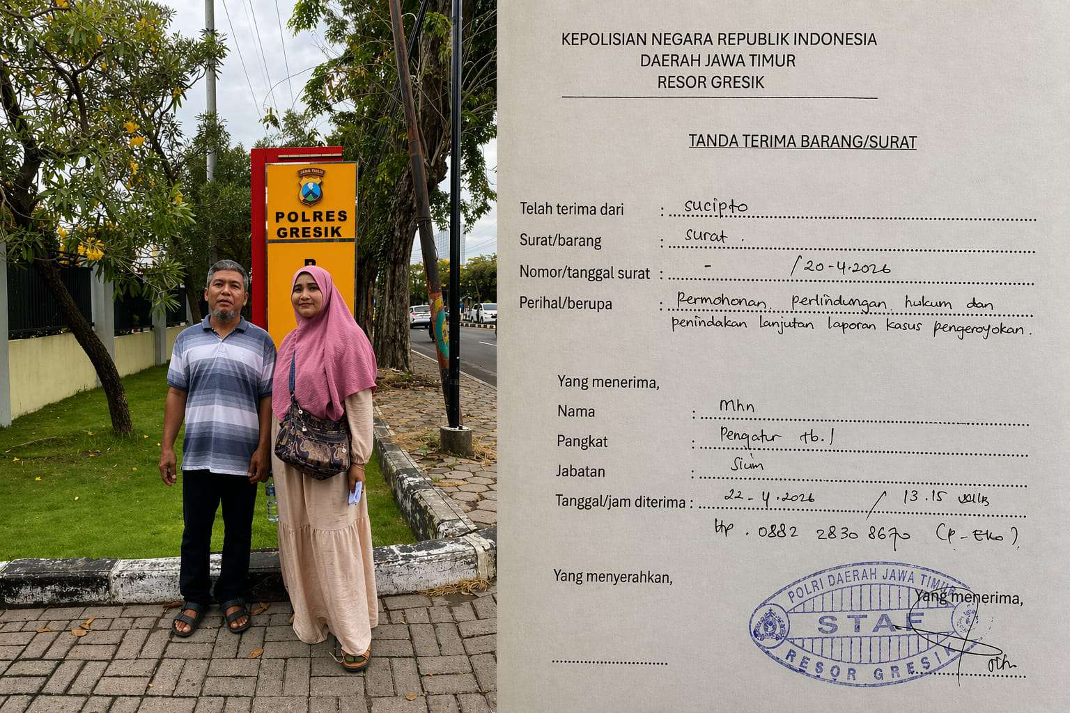Foto: korban pengeroyokan di Gresik menunggu kepastian hukum dari kepolisian