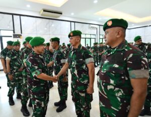 Wadan Pusterad Pimpin Laporan Korps Kenaikan Pangkat Prajurit Pusterad