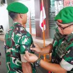 Kasrem 052/Wkr Pimpin Acara Laporan Korps 16 Prajurit Naik Pangkat