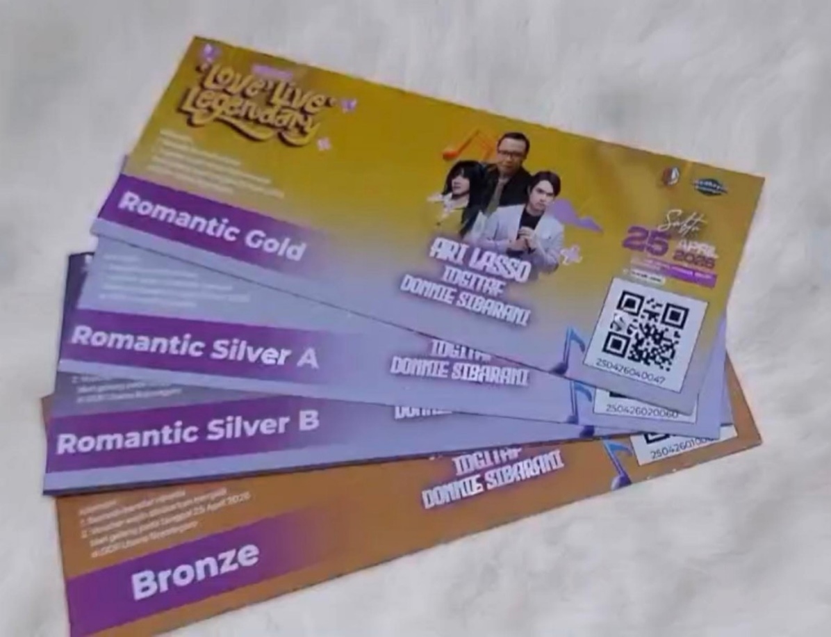 Foto: Tiket Ari Lasso yang belum di Perforasi