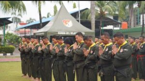Ujian Kenaikan Tingkat sabuk hitam PSM prajurit Jajaran Kodam Jaya di Korem 051/WKT