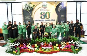 Danpusterad Bersama Ketua Persit KCK Pusterad Hadiri Peringatan HUT ke-80 Persit KCK