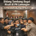 Sidang Tambang Ilegal PT PBS Ricuh, Sejumlah Orang Ngaku Keluarga Terdakwa Usir Wartawan
