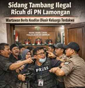 Sidang Tambang Ilegal Lamongan Ricuh, Sejumlah Orang Ngaku Keluarga Terdakwa Usir Wartawan