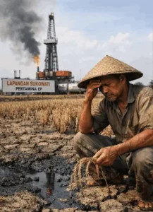 Jeritan Petani Campurejo: Gagal Panen di Lahan Tercemar Minyak