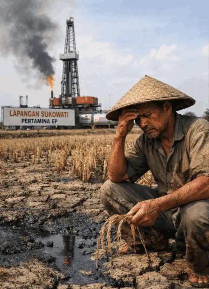 Jeritan Petani Campurejo: Gagal Panen di Lahan Tercemar Minyak