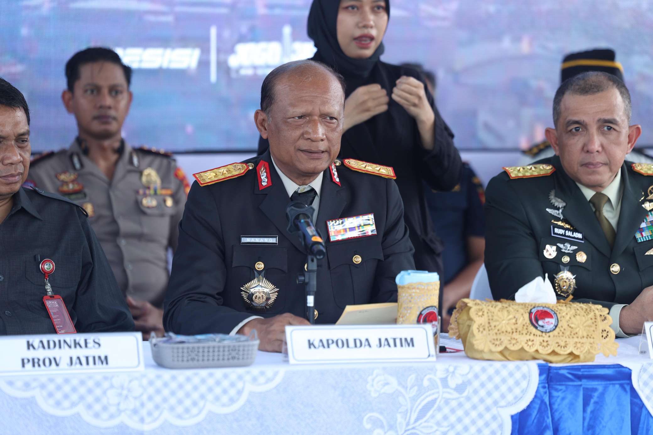 Foto: Pemusnahan barang bukti kokain oleh Polda Jatim di Mapolda Surabaya