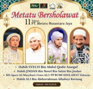 Bersholawat Sambut HUT ke-11, PT MNJ Hadirkan Habib Syech hingga KH Agoes Ali Masyhuri di Gresik