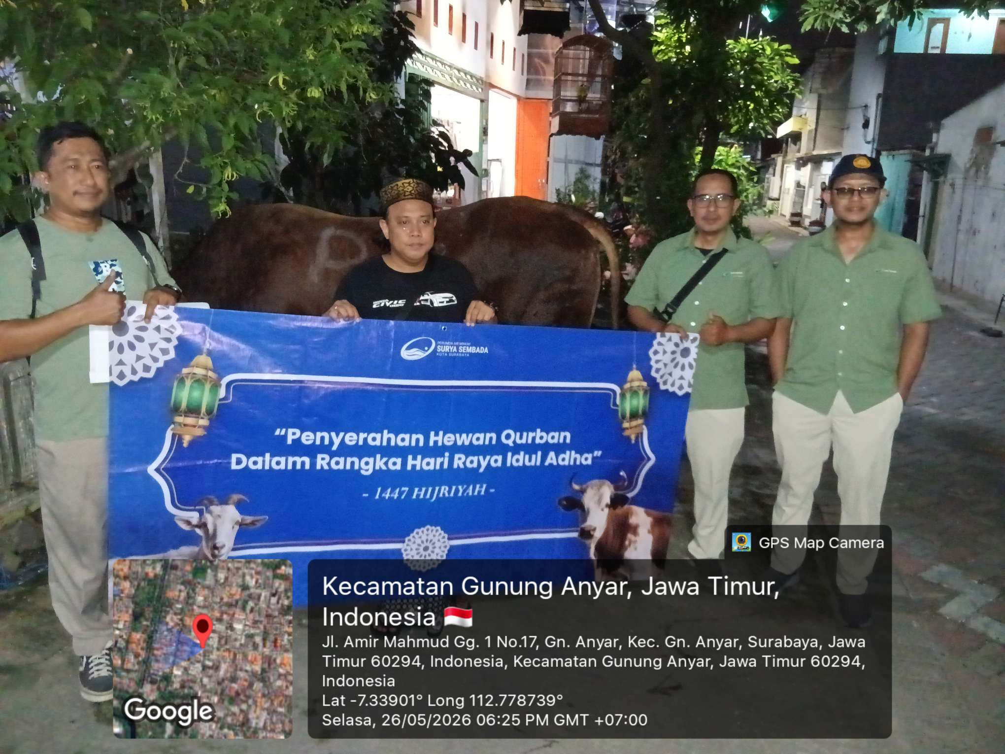 Foto: Penyaluran sapi qurban PAM Surya Sembada Kota Surabaya di RPH Pegirian saat Idul Adha 1447 Hijriyah