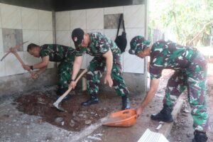 Progres Rehab MCK Panti Asuhan Karena Doa Capai 62 Persen, Prajurit Korem 051/Wkt dan Masyarakat Terus Bersinergi