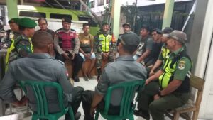 Patroli Gabungan TNI-Polri dan Linmas, Koramil 05/Bantar Gebang Sisir Wilayah Rawan Kriminalitas