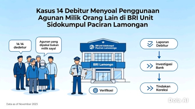 Pakai Agunan Milik Orang Lain, 14 Debitur BRI Unit Sidokumpul Paciran Lamongan Protes