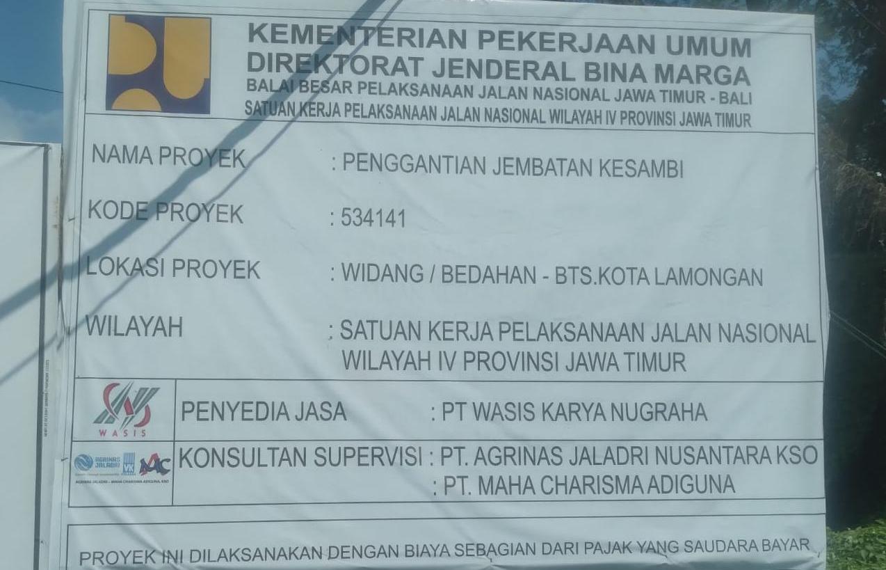 Foto: Proyek Jembatan Kesambi Rp18 Miliar Disorot, Papan Nama Tak Cantumkan Nilai Anggaran