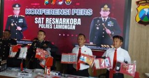 Polres Lamongan Berhasil Bekuk Puluhan Pengedar Narkoba