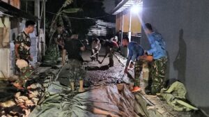 Akses Warga Kini Lebih Nyaman, TMMD Ke-128 Kodim 0507/Bekasi Kebut Pengecoran Jalan Gang Tarman di Jatirangga