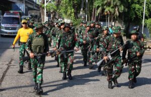 Kodim 0502/JU Gelar PSJM Hanmars 10 KM Tingkatkan Ketahanan Fisik Prajurit