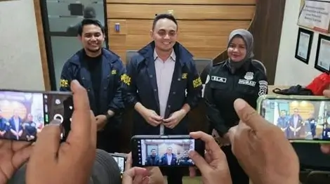 Kasat Reskrim Polres Mojokerto, AKP Aldhino Prima Wildhan gelar jumpa pers