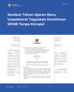 Inspektorat Bojonegoro Tegaskan SPMB Harus Bersih dari Titipan, Suap, dan Pungli