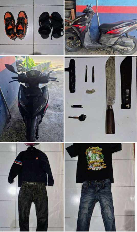 Foto: Satreskrim Polres Pelabuhan Tanjung Perak mengamankan dua pelaku curanmor spesialis parkiran minimarket yang ditangkap di Bangkalan setelah diduga beraksi di sejumlah lokasi di Surabaya.