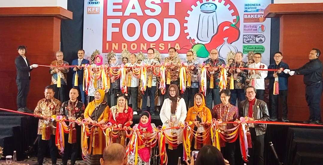 Foto: Pembukaan Food Indonesia 2026 di Grand City Convex Surabaya yang diikuti ratusan peserta industri makanan dan minuman dari dalam dan luar negeri.