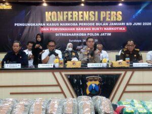 Perang Melawan Narkoba, Polda Jatim Ungkap 3.157 Kasus dan Tangkap 4.061 Tersangka Selama Semester I 2026