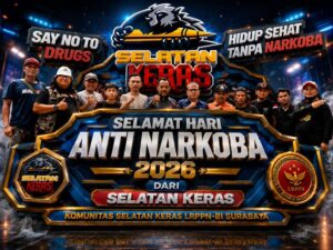 Hari Anti Narkoba Sedunia 2026: Komunitas Selatan keras Bersama LRPPN-BI Surabaya Ajak Pemuda Tolak Narkoba