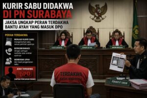 Kurir Sabu Didakwa di PN Surabaya, Jaksa Ungkap Peran Terdakwa Bantu Ayah yang Masuk DPO