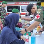 Peduli Kesehatan Masyarakat , TNI Gelar Bakti Kesehatan Gratis di CFD Kota Bekasi