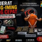 Terjerat Iming-iming Uang Cepat, Satresnarkoba Polrestabes Surabaya Tangkap Kurir Ganja dan Sabu