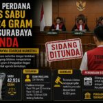 Sidang Perdana Kasus Sabu 42,924 Gram di PN Surabaya Ditunda, Terdakwa Didakwa Edarkan Narkotika