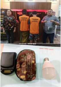 Bohlam Lampu Jadi Tempat Sembunyikan Sabu, Dua Pengedar di Surabaya Dibekuk Polrestabes