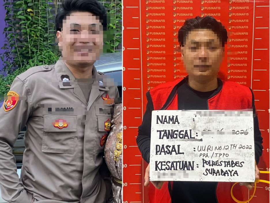 Foto: Pelaku kasus dugaan kekerasan seksual yang diduga mengaku sebagai anggota Polri.