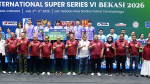 Dandim 0507/Bekasi Hadiri Penutupan Kejuaraan Internasional Tenis Meja UAH Super Series VI Bekasi Tahun 2026