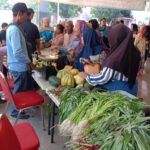 Polres Pelabuhan Tanjung Perak Gelar Gerakan Pangan Murah, Hasil Panen dari Lahan Ketahanan Pangan Tambak Wedi.